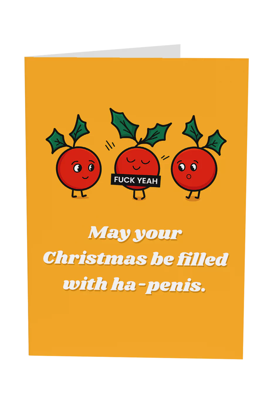 May Your Christmas Be Filled With Ha-Penis Greeting Card