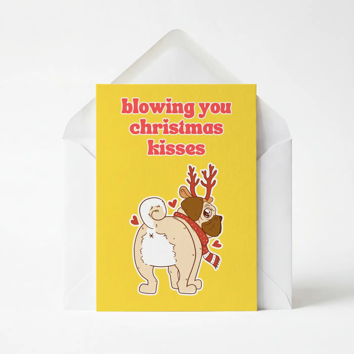 Blowing You Christmas Kisses - Christmas Greeting Card