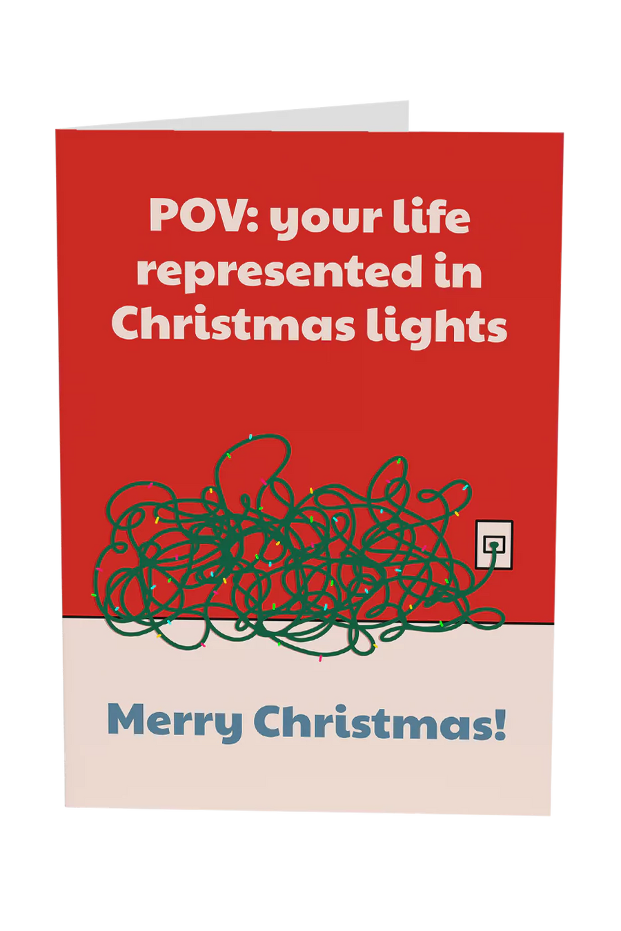 Your Life Represented In Christmas Lights Greeting Card
