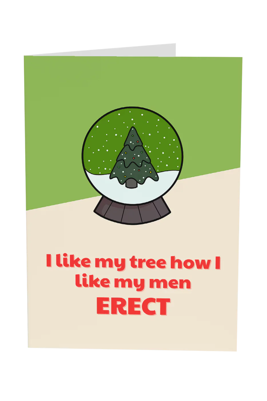 I Like My Men Erect Christmas Greeting Card Wholesale