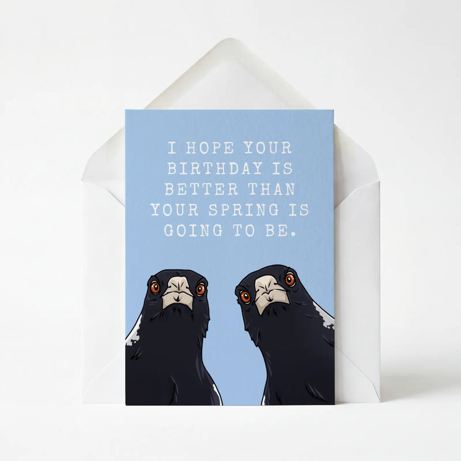 I Hope Your Birthday Is Better Than Your Spring