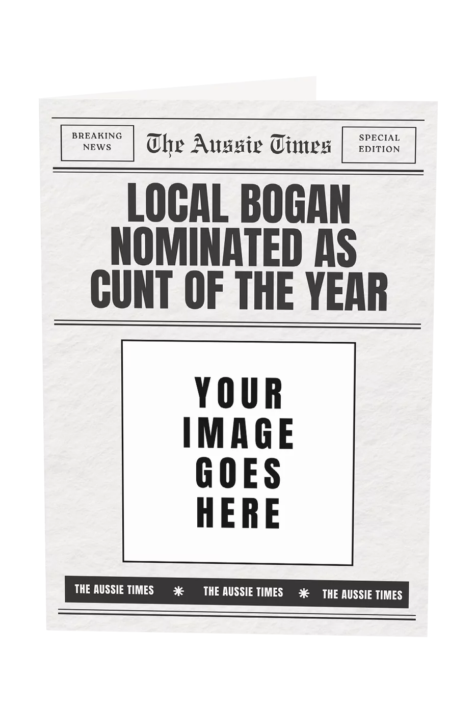 Cunt of The Year Custom Photo Upload Greeting Card