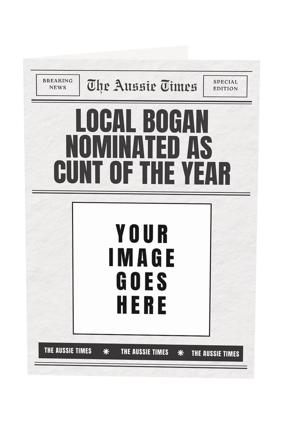 Cunt of The Year Custom Photo Upload Greeting Card