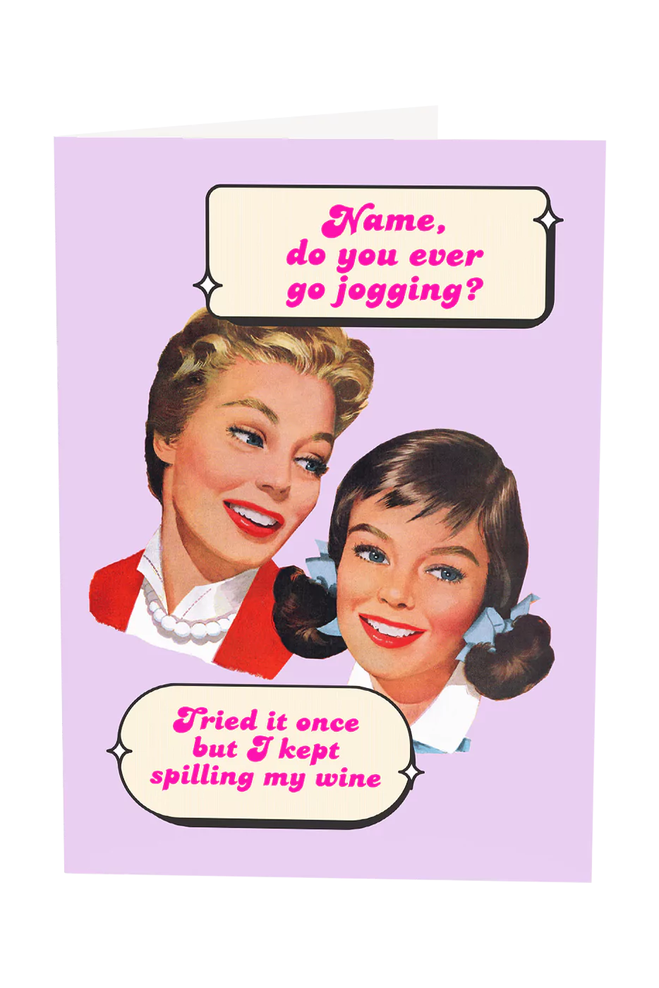 I Tried Jogging Once Custom Name Greeting Card