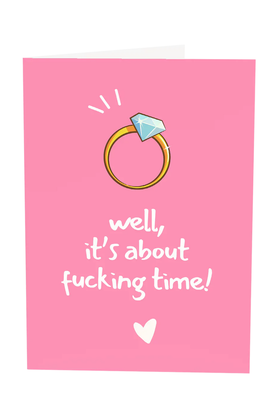 It's About Fucking Time Greeting Card Wholesale