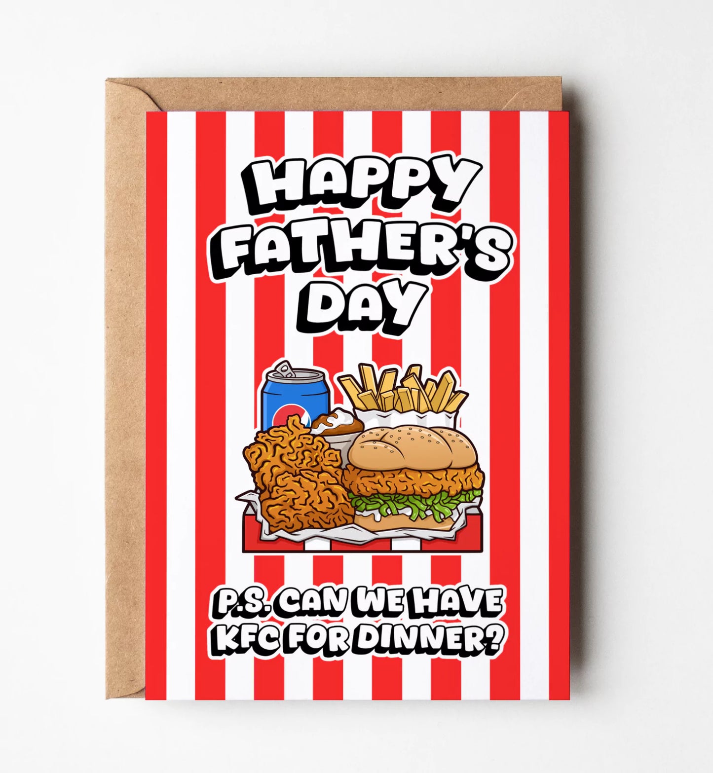 Happy Father's Day Can We Have KFC For Dinner Greeting Card