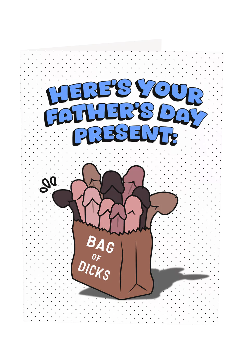 Bag Of Dicks Father's Day Present Greeting Card Wholesale