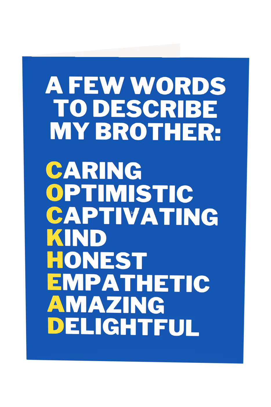 A Few Words To Describe My Brother Greeting Card