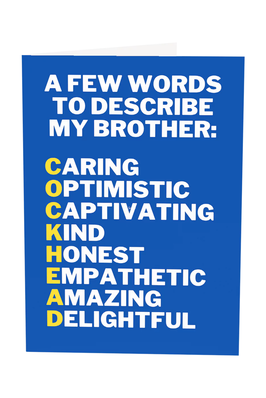 A Few Words To Describe My Brother Greeting Card