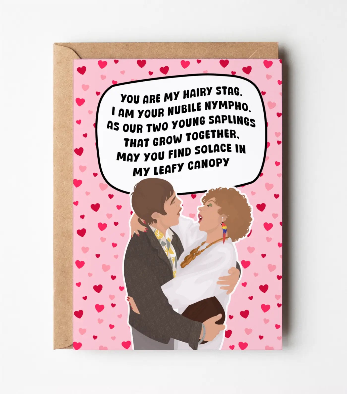 Kath & Kim: My Nubile Nympho - Valentines Day Greeting Card