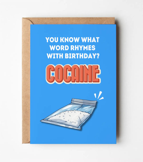 You Know What Birthday Rhymes With Greeting Card