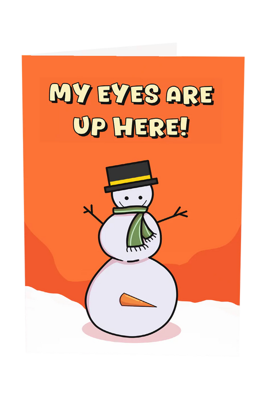 Funny Snowman Christmas Greeting Card