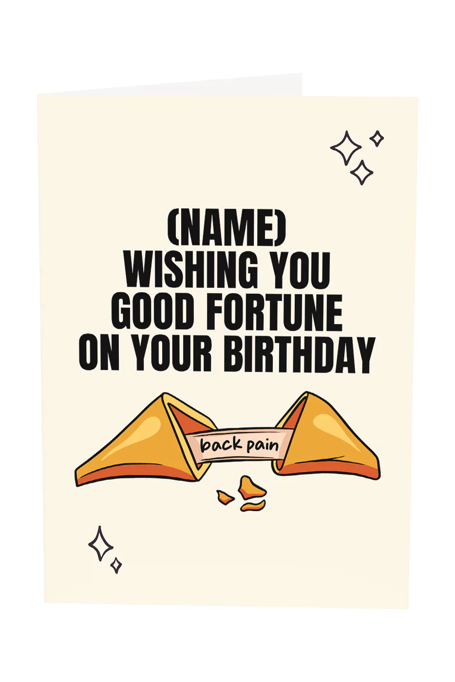 Wishing You Good Fortune On Your Birthday Custom Text Greeting Card