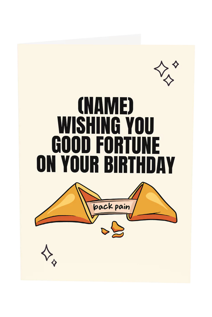 Wishing You Good Fortune On Your Birthday Custom Name Greeting Card