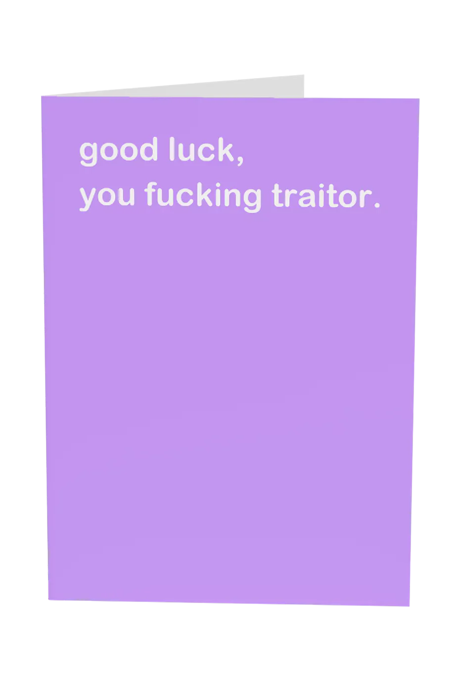 Good Luck Traitor Greeting Card Wholesale