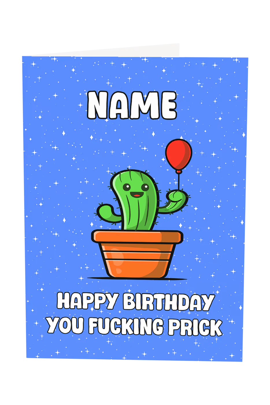 Happy Birthday Prick Custom Name Greeting Card