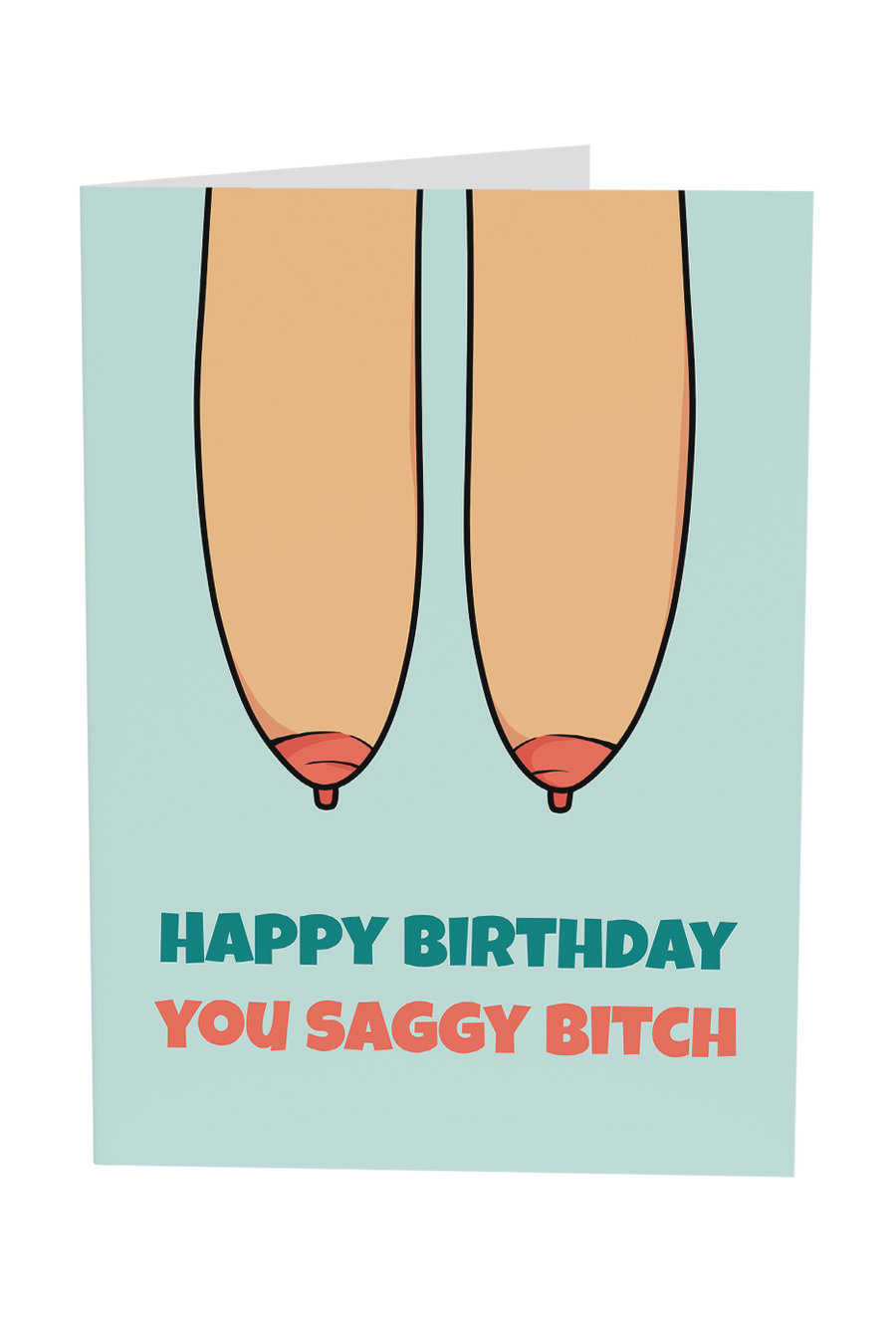 Happy Birthday You Saggy Bitch Greeting Card