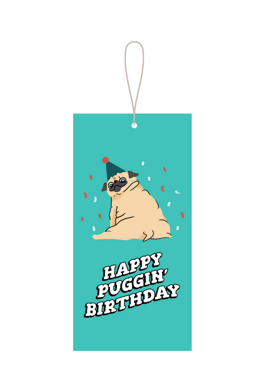 Happy Puggin' Birthday Gift Tag