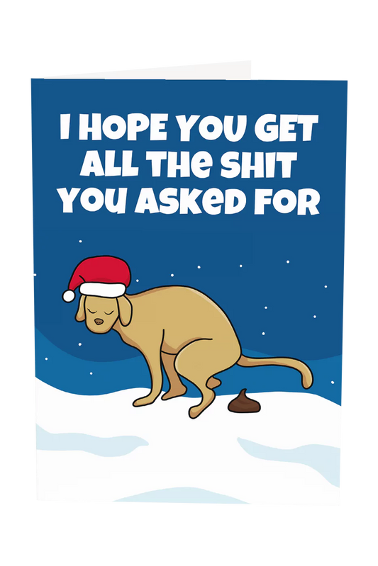 I Hope You Get All The Shit You Asked For Christmas Greeting Card