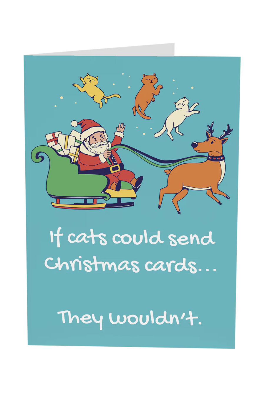 If Cats Could Send Christmas Cards Greeting Card