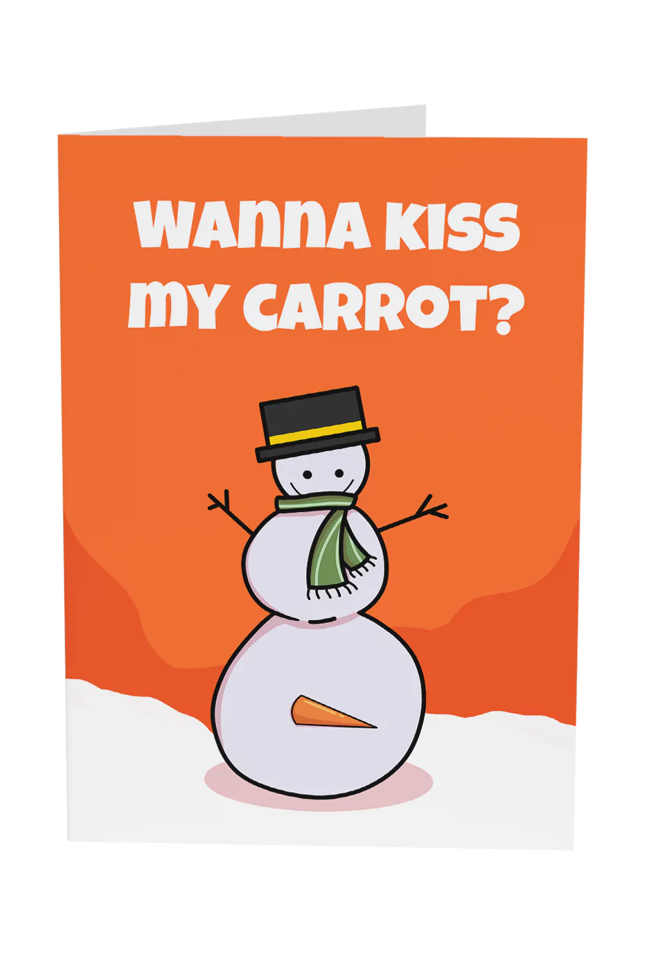 Kiss My Carrot Christmas Greeting Card