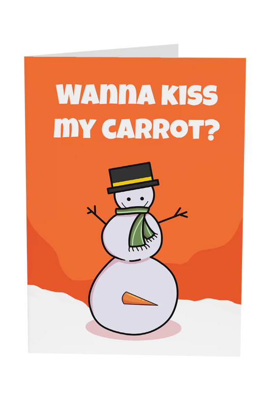 Kiss My Carrot Christmas Greeting Card