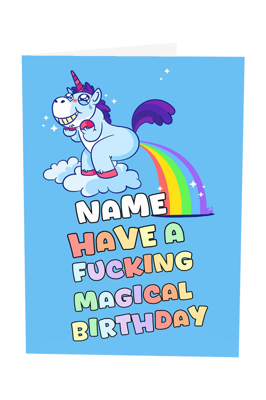 A Magical Birthday Custom Name Greeting Card