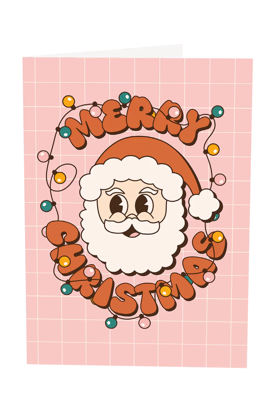 Merry Christmas Retro Santa Greeting Card