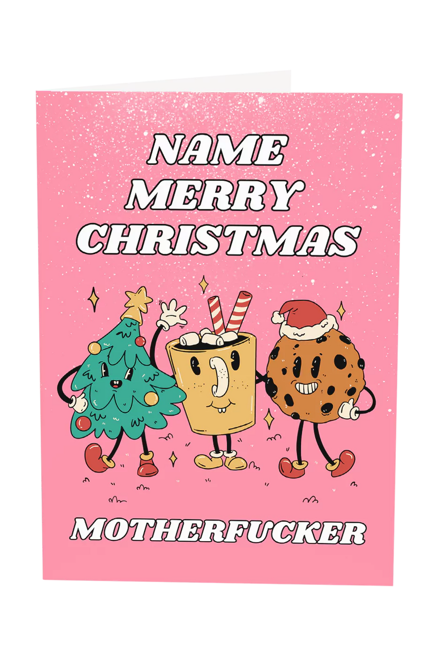 Merry Christmas Motherfucker Custom Name Greeting Card