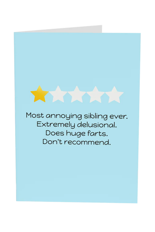 Most Annoying Sibling Ever Greeting Card Wholesale