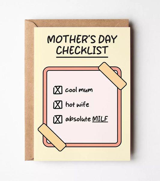 Mother's Day Checklist Card