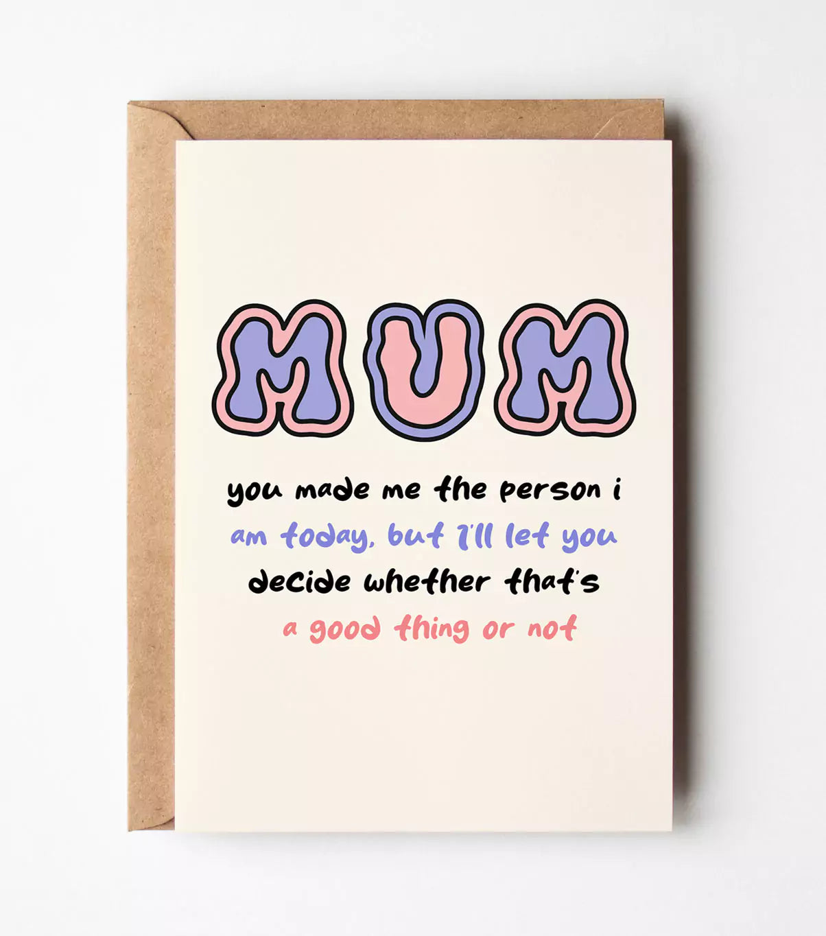 Mum You Made Me The Person I Am Today Greeting Card