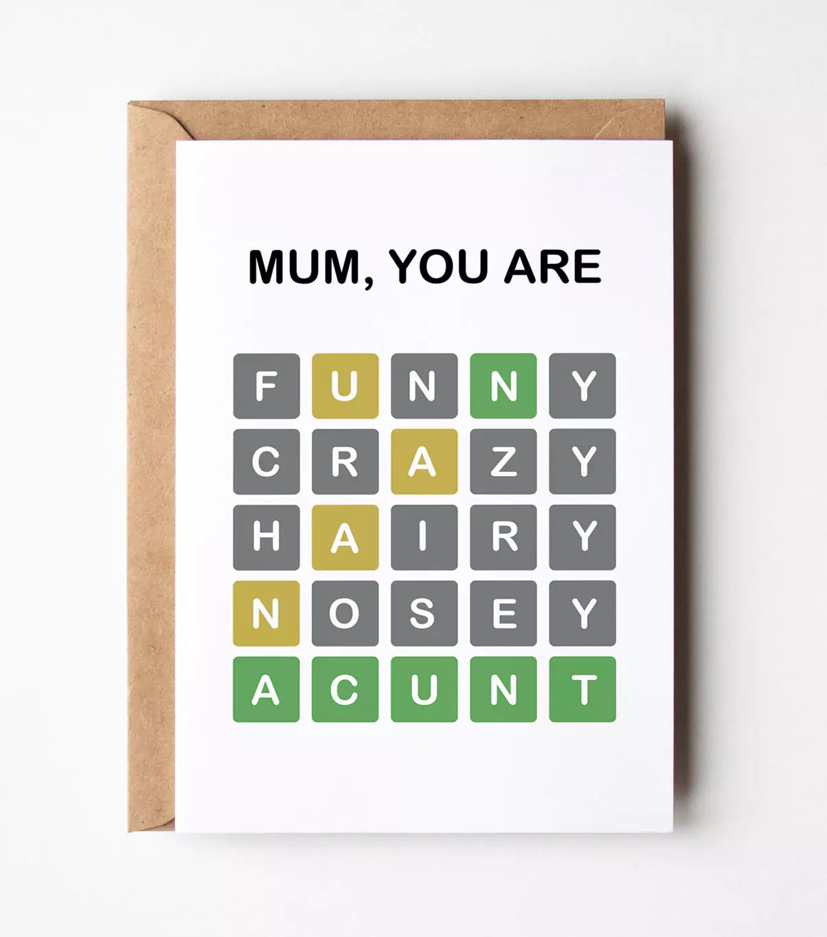 Mum You Are A Cunt Greeting Card