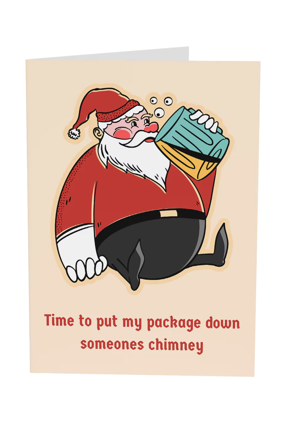 My Package Down Someone's Chimney Christmas Card