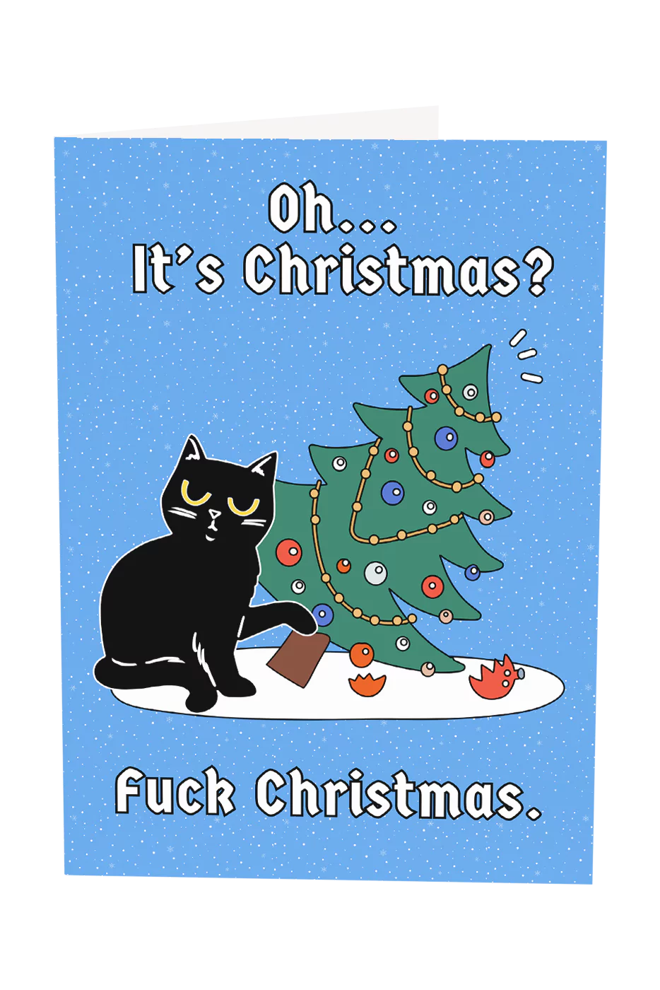 Fuck Christmas Grumpy Cat Greeting Card