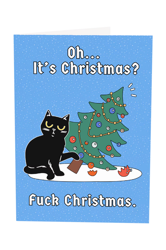 Fuck Christmas Grumpy Cat Greeting Card