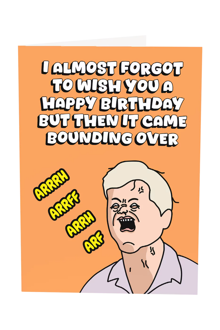 Barking Dog Man Greeting Card