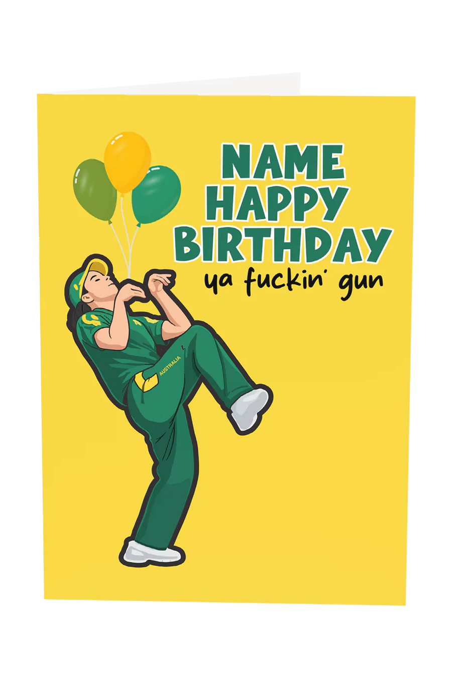 Raygun Birthday Custom Name Greeting Card