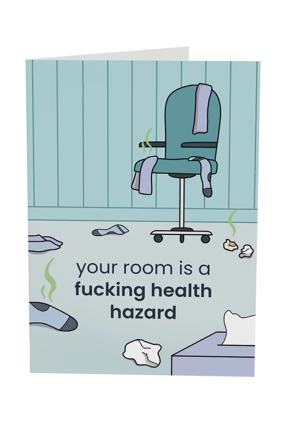Your Room Is A Health Hazard Greeting Card