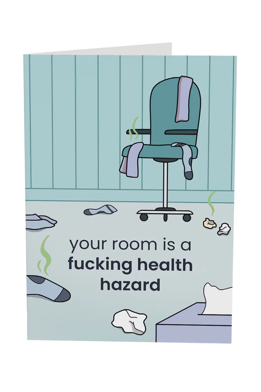 Your Room Is A Health Hazard Greeting Card