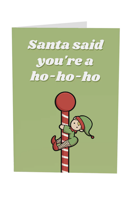Santa Said You're A Ho-Ho-Ho Christmas Greeting Card