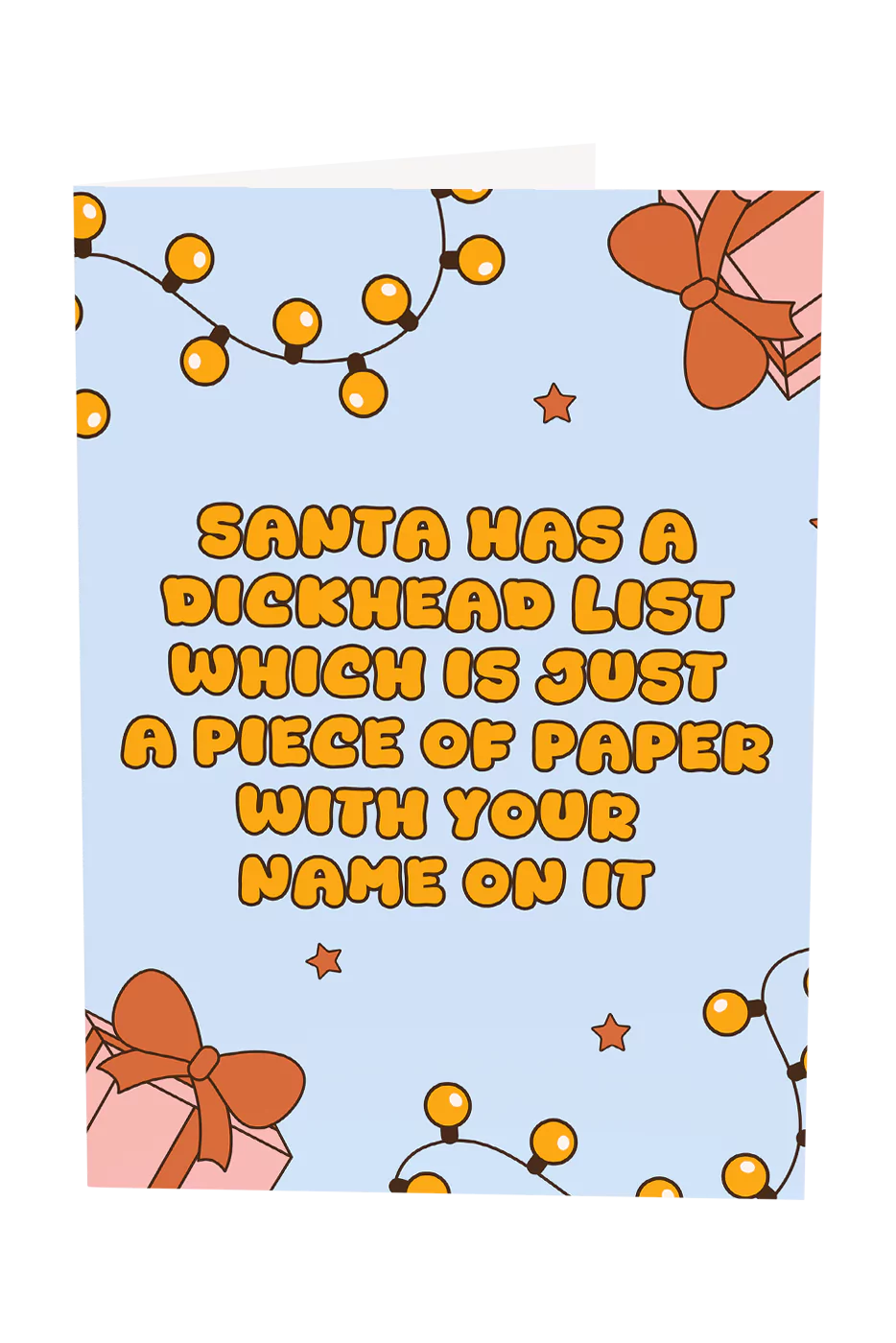 Santa Has A Dickhead List Christmas Greeting Card Wholesale