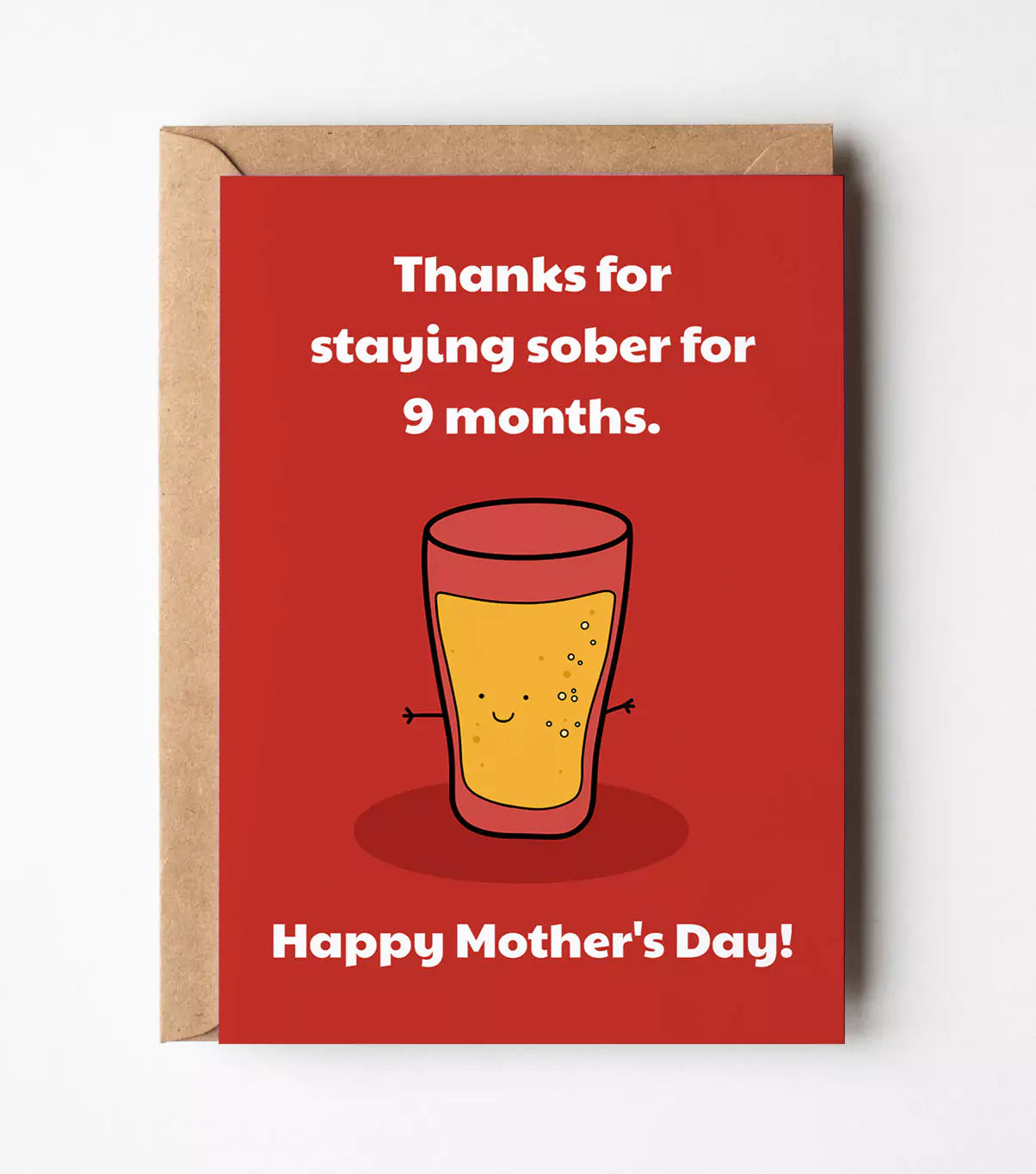 Thanks For Staying Sober For 9 Months Greeting Card