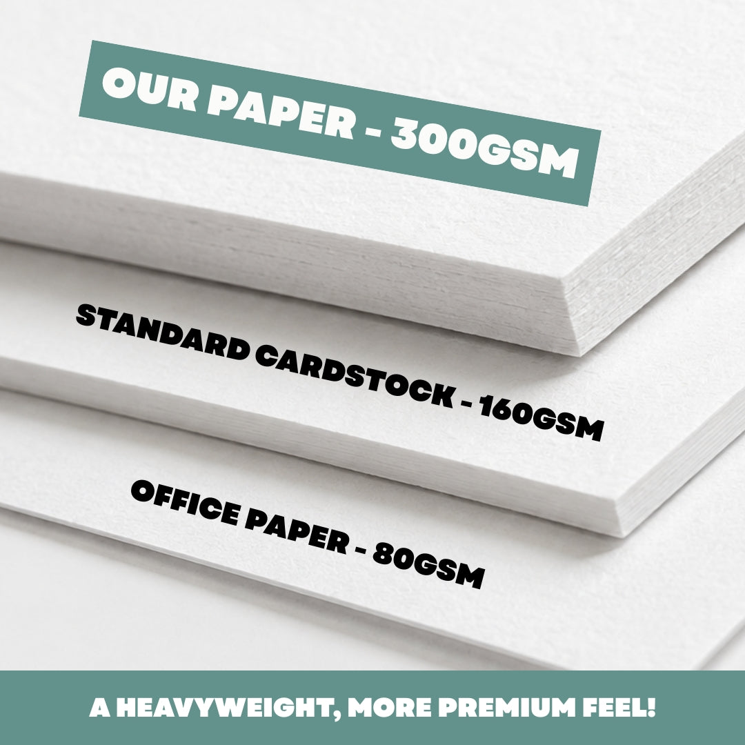 Extreme Quality 300gsm Matte Paper Cardstock – A4 Home Inkjet Coated – No Warping, Perfect for Cards, Photos, Invitations & DIY Projects