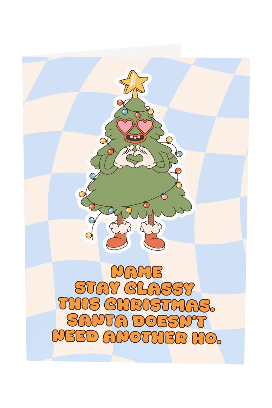 Santa Doesn't Need Another Ho Custom Name Christmas Greeting Card