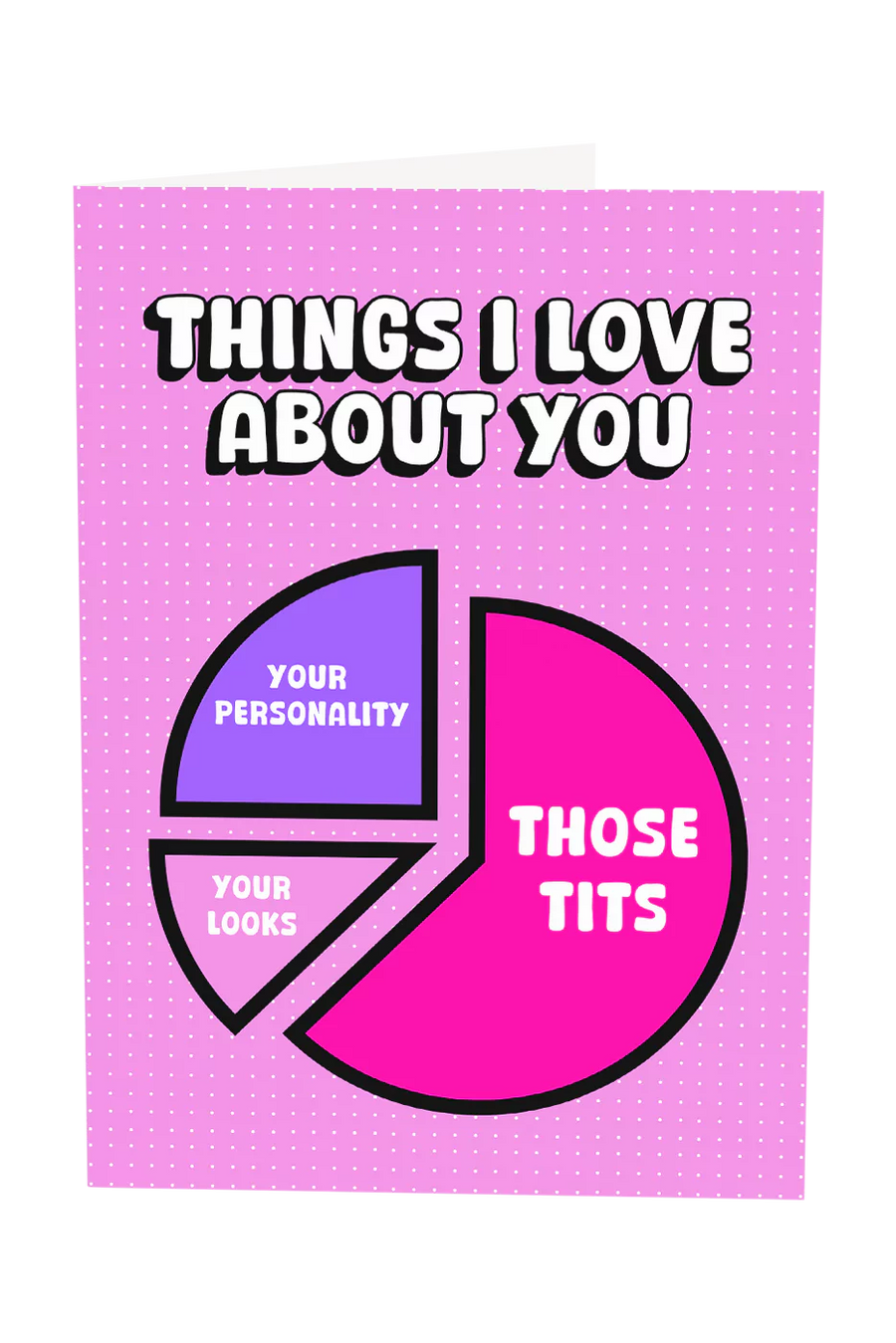 Things I Love About You: Your Tits Greeting Card