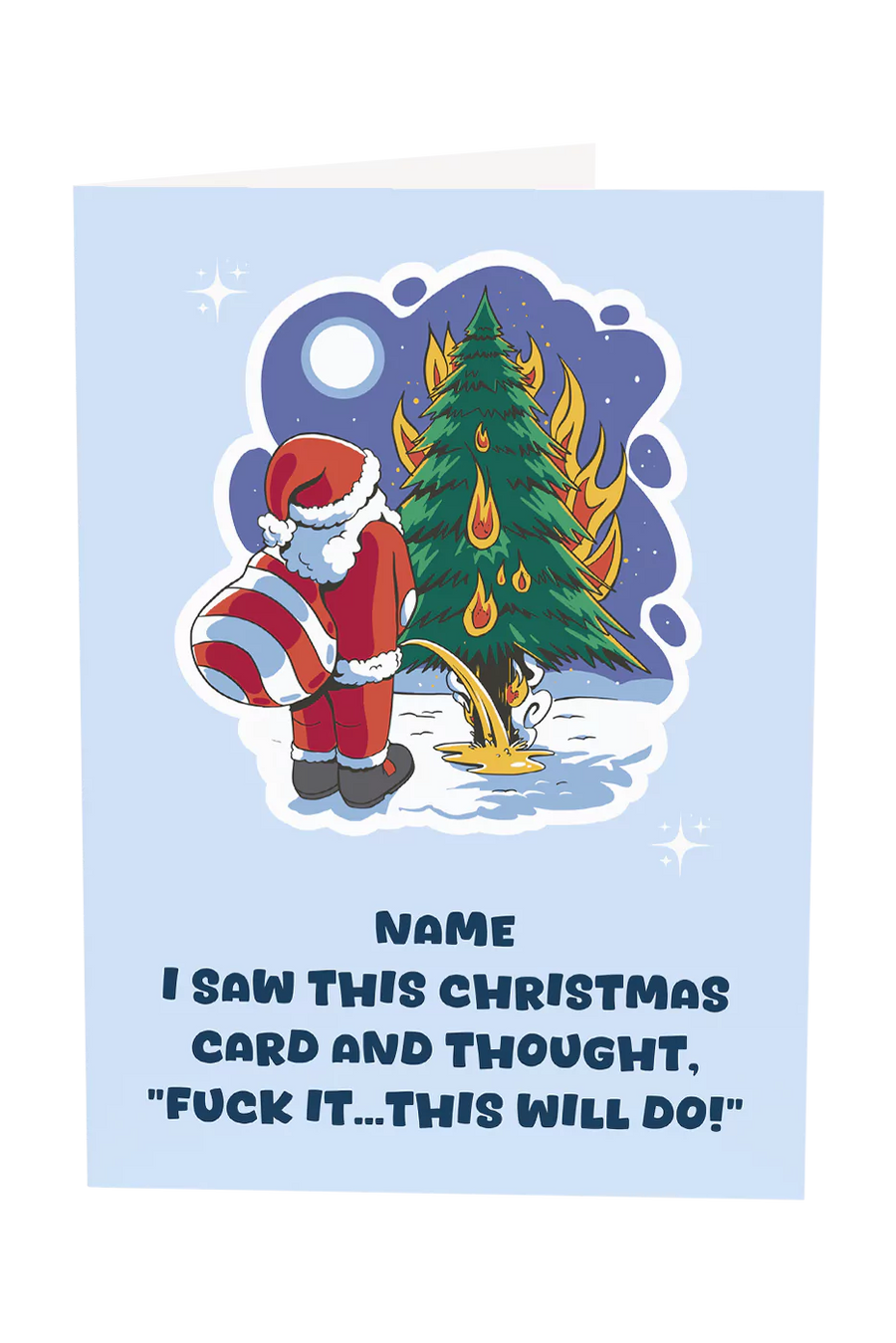 Fuck It This Will Do Custom Name Christmas Greeting Card