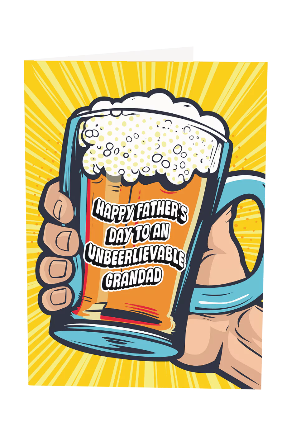 Happy Father's Day To An Unbeerlievable Grandad Greeting Card