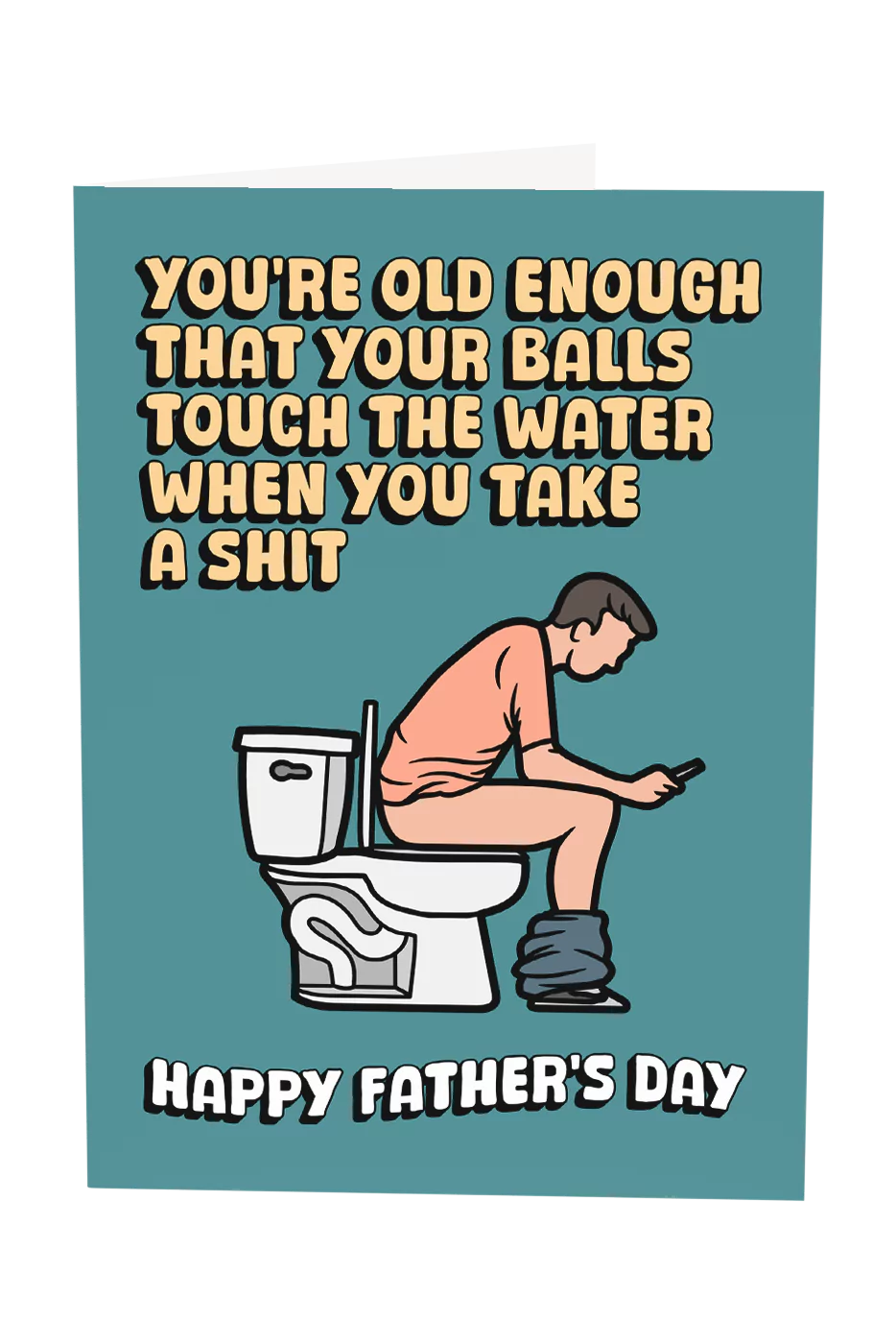 Your Balls Touch The Water Father's Day Greeting Card – Yeah Noted