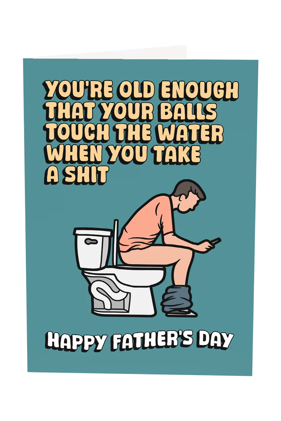 Your Balls Touch The Water Father's Day Card